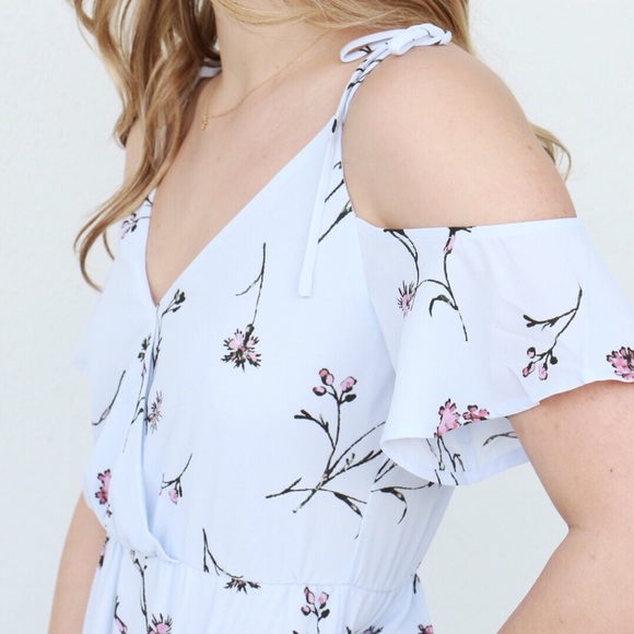 light blue floral dress - Picture 3 of 5